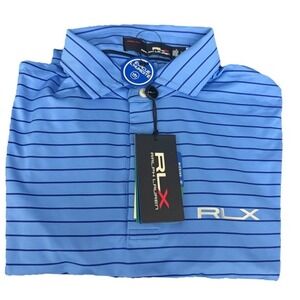 RLX Ralph Lauren Men's, Short Sleeve Polo Shirt, Blue Multi,‎ Size S/P New